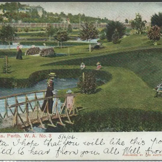 1906 Austral Stores coloured postcard showing ...