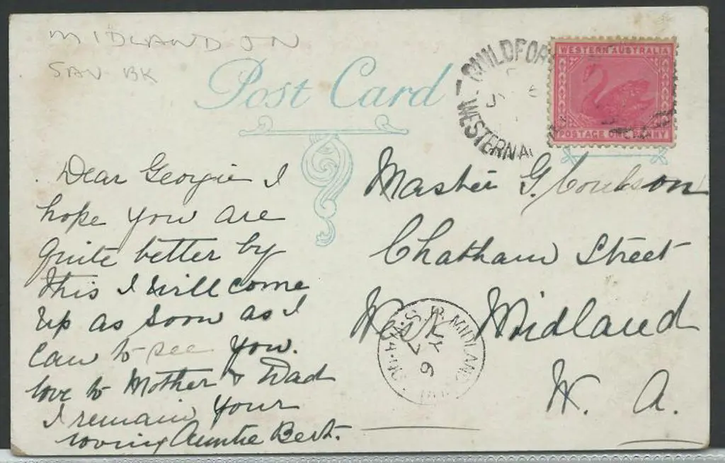 1907 (6th July) Colour "Bank of Cupid" Greetings ... Image 1++
