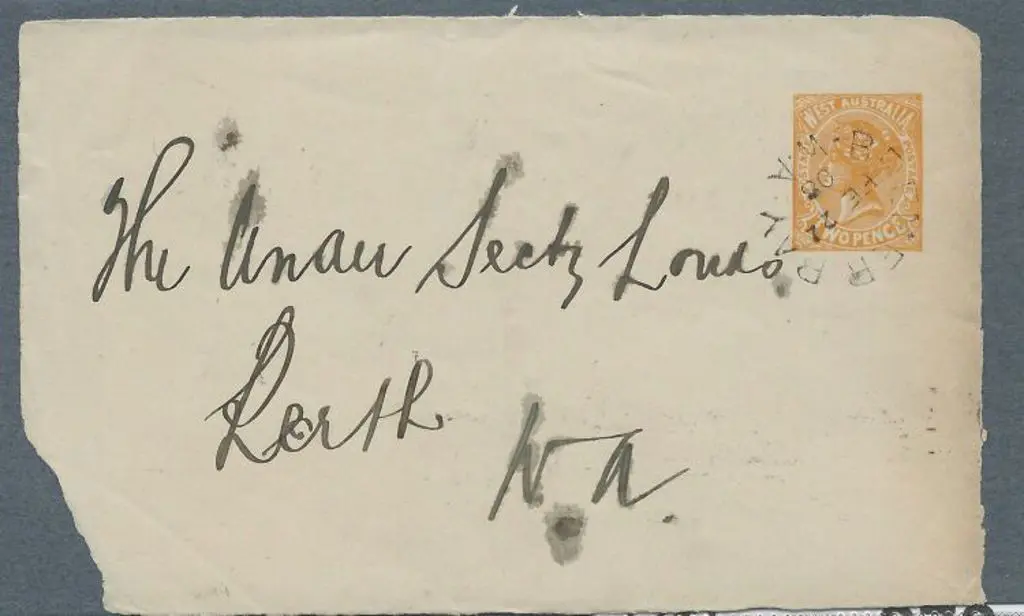 1908 (22nd Feb) 2d yellow QV postal stationery ... Image 1++