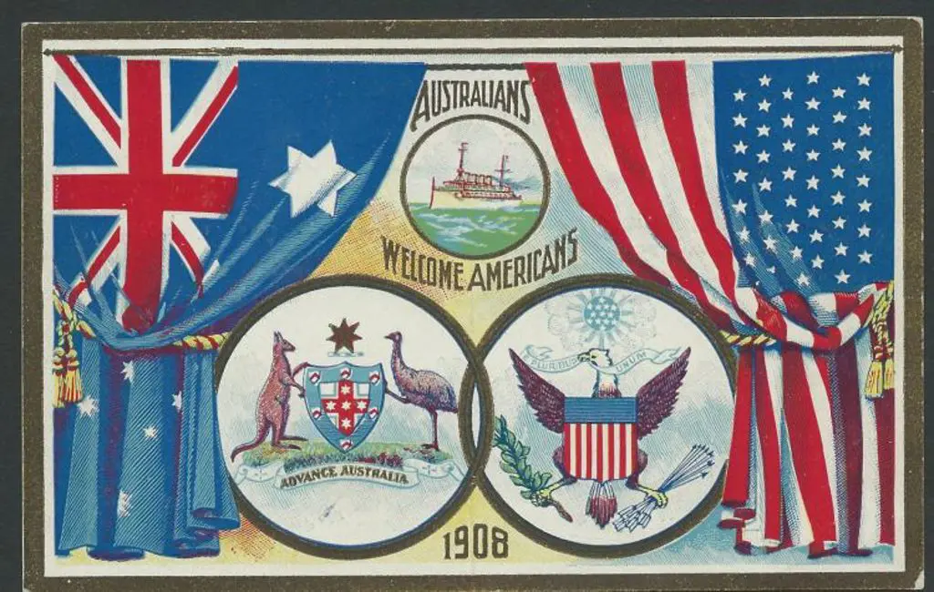 1908 Visit of the American Fleet "Australians ... Image 1++