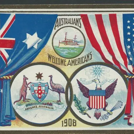 1908 Visit of the American Fleet "Australians ...