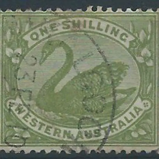 1910 1/- green, perf. 14 with WcrownA wmk ...