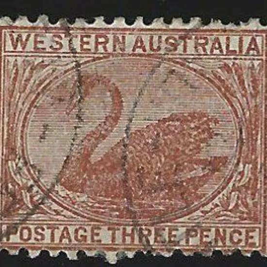 1912 3d brown swan, perf. 12½ with upright wmk ...