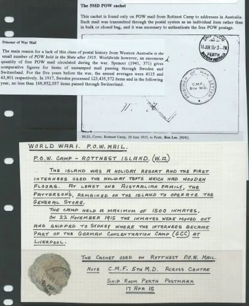 1915 "PRISONER OF WAR LETTER C.M.F.5TH M.D." ... Image 1++