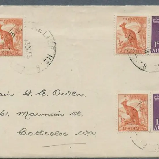1955 (13th Oct) Relief No 8 used at Siesta Park ...