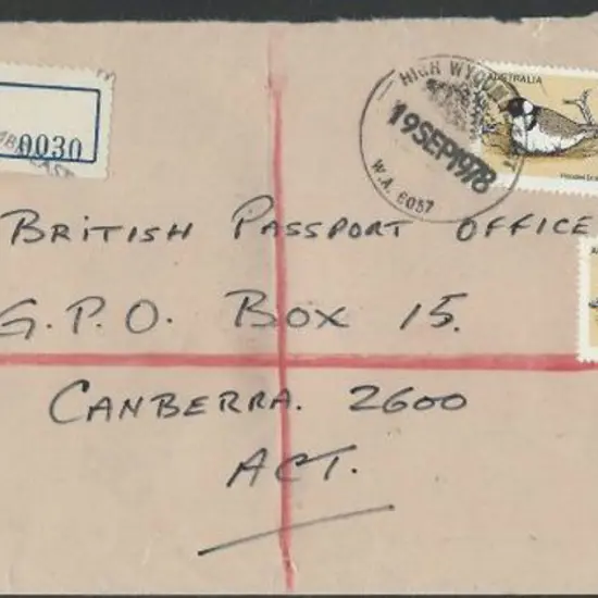1978 (19 Sept) Registered letter High Wycombe East ...