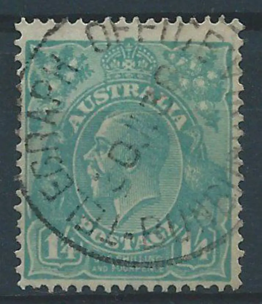 Bunbury Telegraph Office on 1/4d KGV dated 30 Jun ... Image 1++