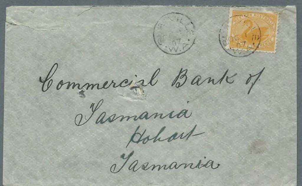 Burtville 3b dated 1st Oct 1907 tying 2d yellow ... Image 1++