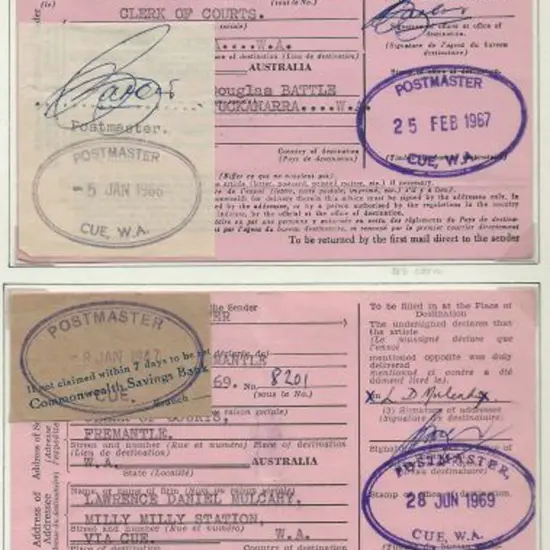 Cue 1947 & 1969 Two pieces & two AR cards each ...