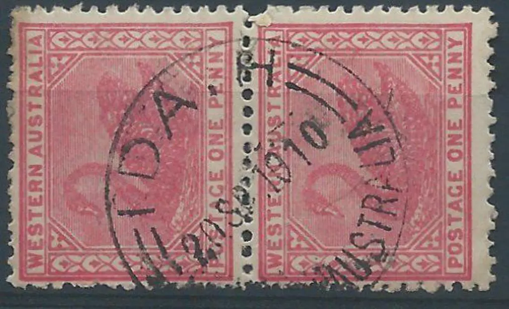 Ida A28 Bold 85% strike on pair 1d red swans for ... Image 1++