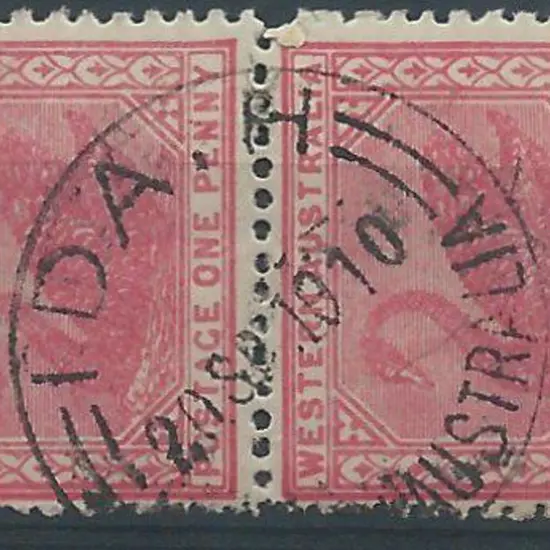 Ida A28 Bold 85% strike on pair 1d red swans for ...