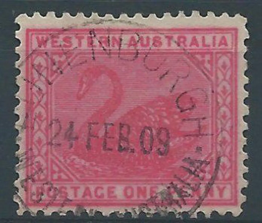Lunenburgh A26 90% strike on 1d red swan dated 24 ... Image 1++