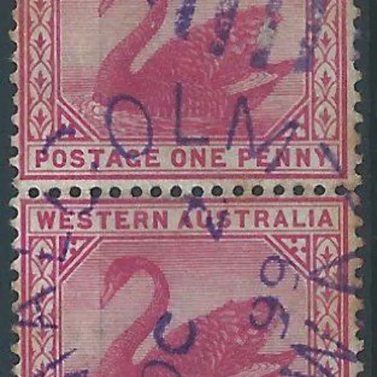Mt Malcolm Duplex Dx PO in nil in violet on 1d red ...