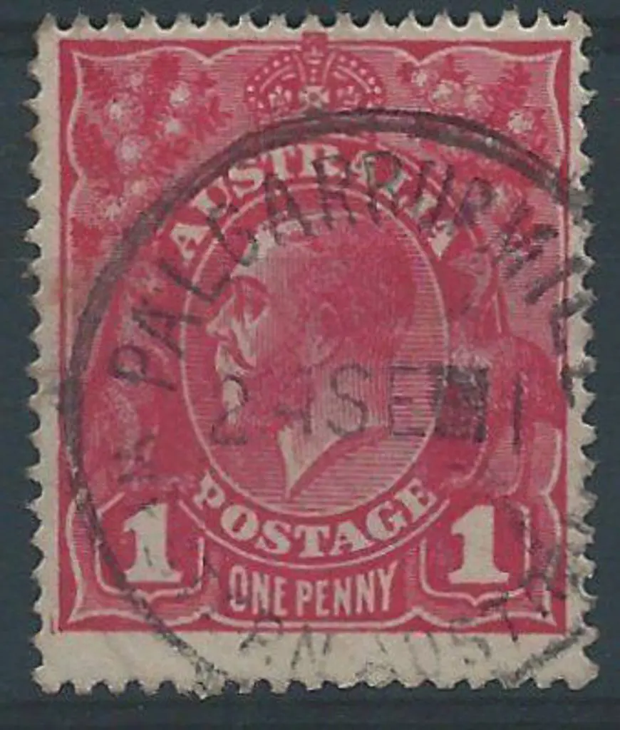Palgarup Mill A26 Crisp 90% strike on 1d red KGV ... Image 1++