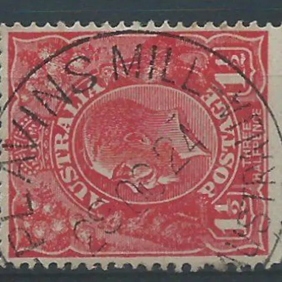 Plavins Mill A29 75% strike on 1½d red KGV for 29 ...