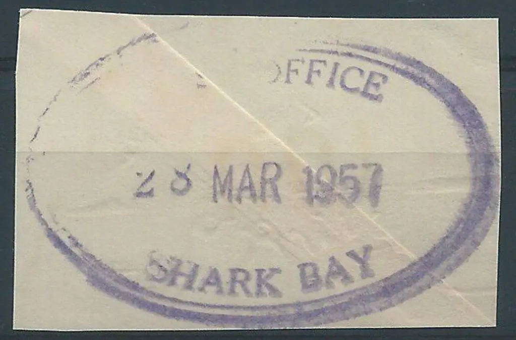 Shark Bay Post Office ORS 2 dated 28 Mar 1957 from ... Image 1++
