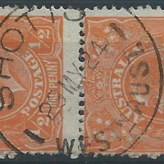 Shotts B29-a. Lovely 90% strike on ½d orange KGV ...