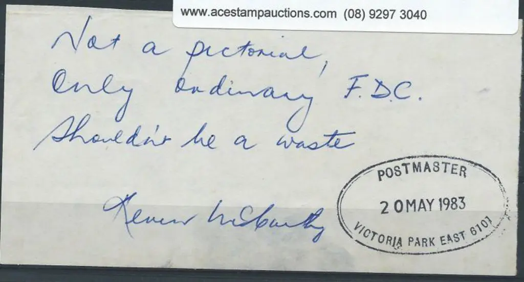 Victoria Park East 6101 Postmaster ORS type 1. Not ... Image 1++