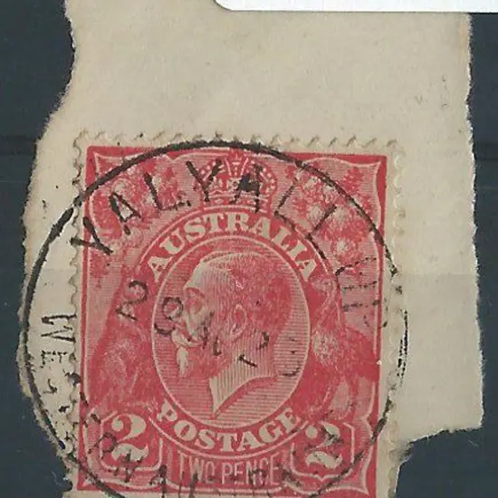 Yalyallup A28 full strike tying 2d KGV to piece & ...