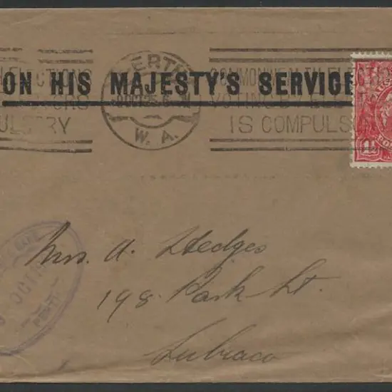 Govt Savings Bank Perth 9 OCT 1925 Sb v. Two ...