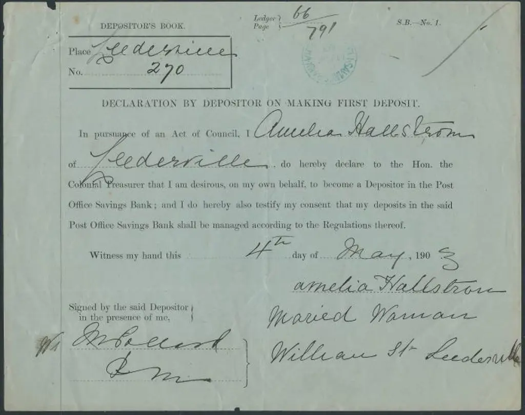 Leederville Savings Bank SB11(1) in blue ink on ... Image 1++