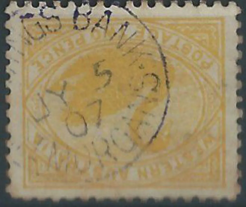 Mt Morgans Sbi Light 75% strike on 2d yellow swan ... Image 1++