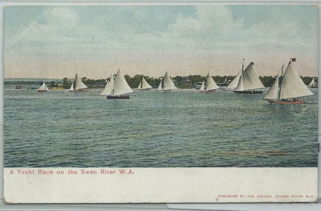"A Yacht Race on the Swan River WA" (Austral ... Image 1++