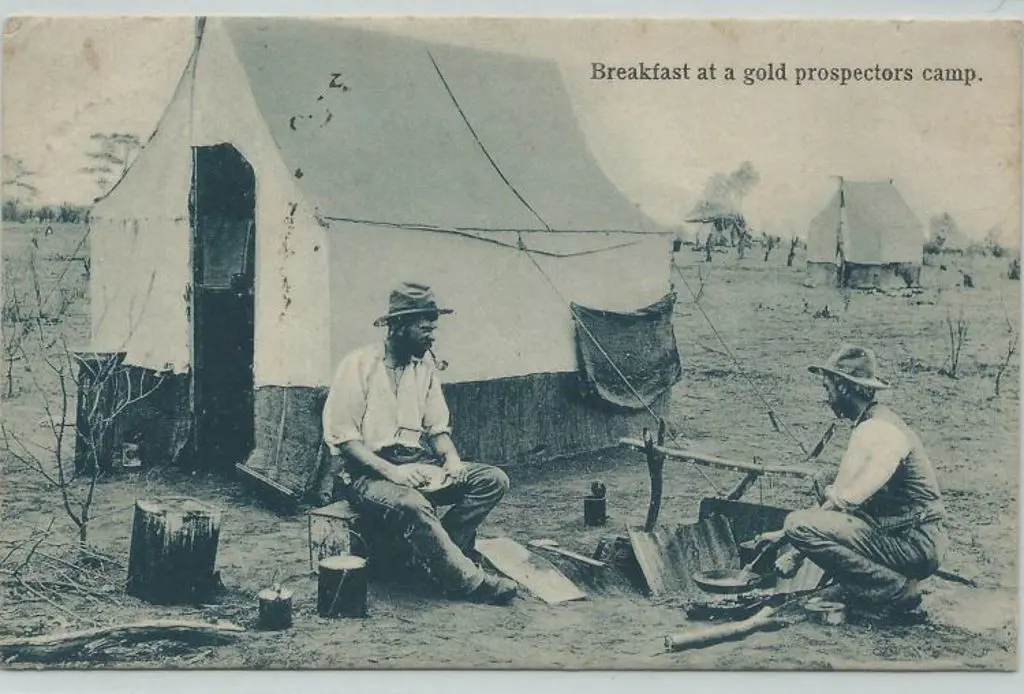 "Breakfast at Gold Prospectors Camp" (H.R. James, ... Image 1++
