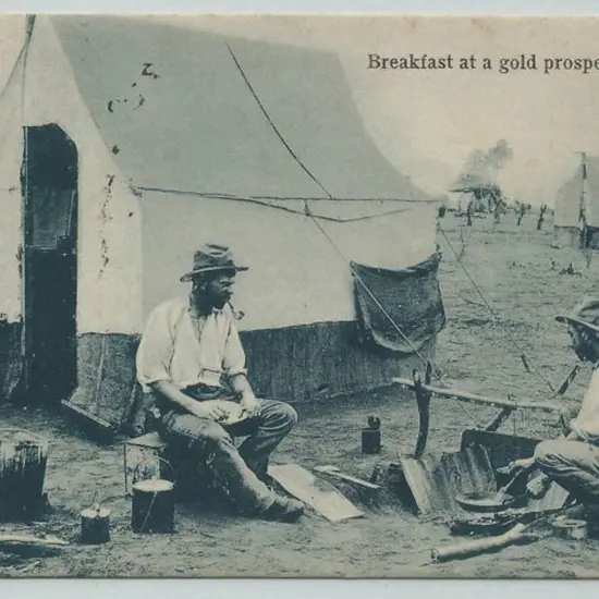 "Breakfast at Gold Prospectors Camp" (H.R. James, ...