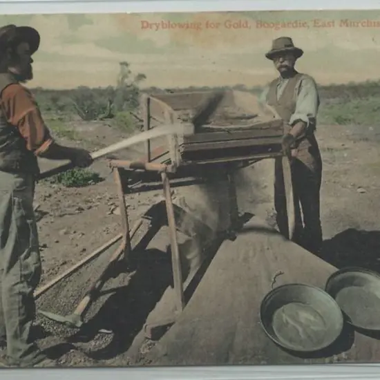 "Dry Blowing for Gold, Boogardie, East Murchison, ...