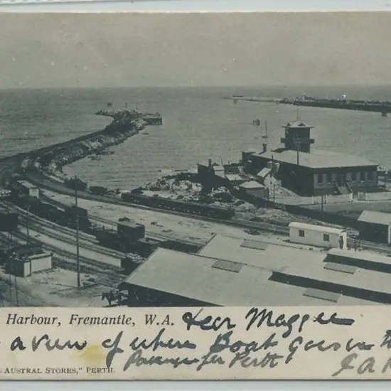 "Entrance to Harbour, Fremantle WA" (Austral ...