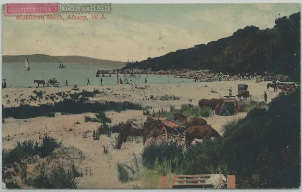 "Middleton Beach, Albany, WA" (Falk) Coloured card ... Image 1++