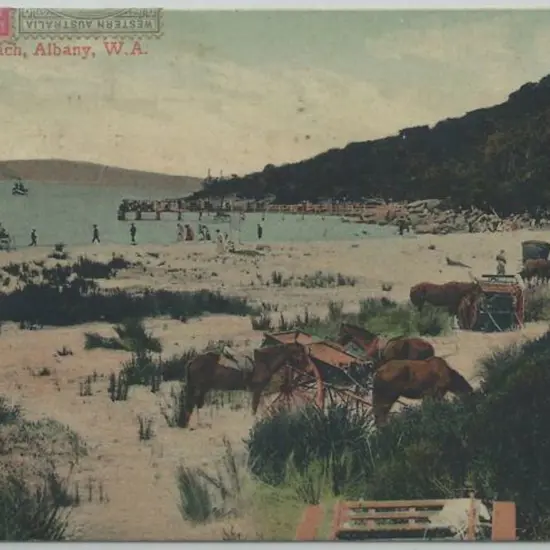 "Middleton Beach, Albany, WA" (Falk) Coloured card ...