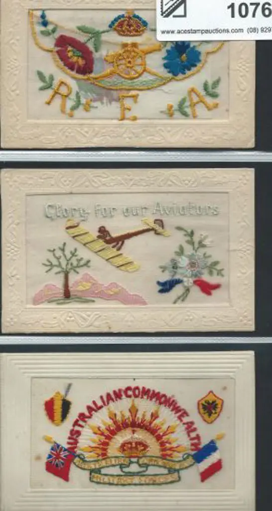 1916 embroidered postcards promoting Australia's ... Image 1++