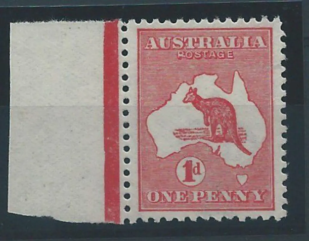 1913 1st wmk 1d red left marginal example with ... Image 1++