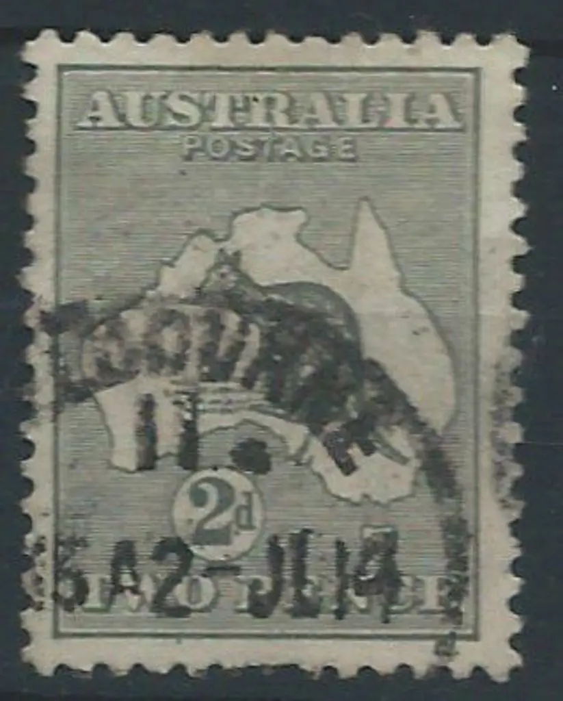 1913 1st wmk 2d grey with "scratch from value ... Image 1++