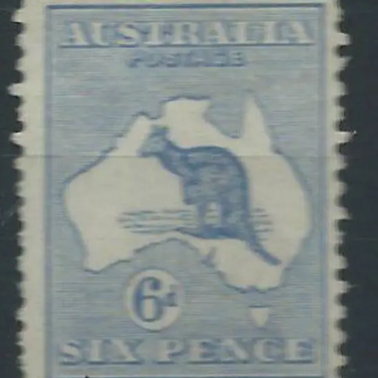 1913 1st wmk 6d ultramarine. Irregular, shortish ...