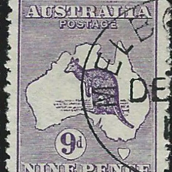 1913 1st wmk 9d violet with Melbourne partial CTO ...