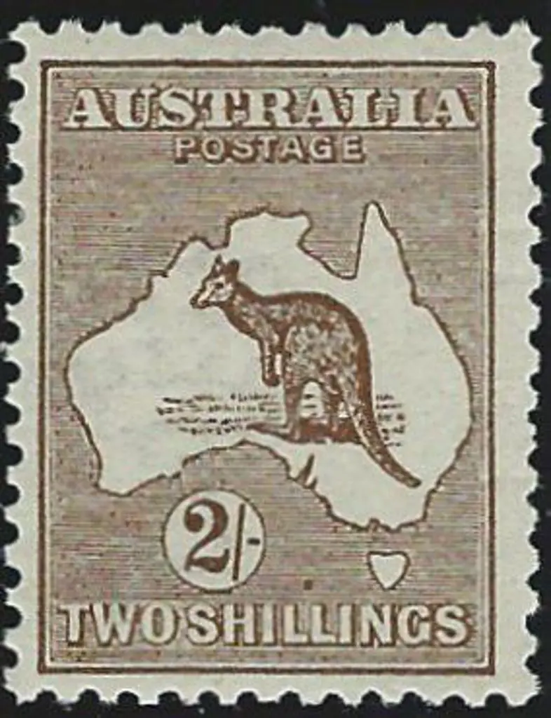 1913 1st wmk 2/- brown. MLH with good perfs & ... Image 1++