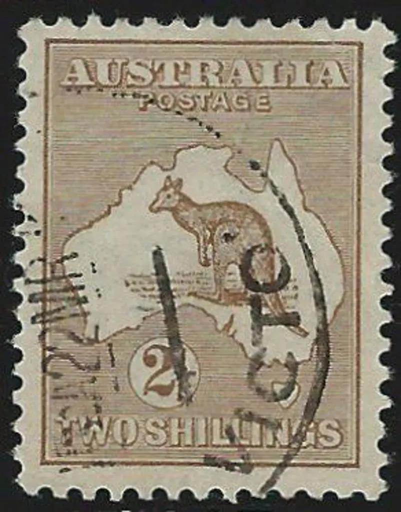 1915 2nd wmk 2/- brown F/U with neat part Victoria ... Image 1++