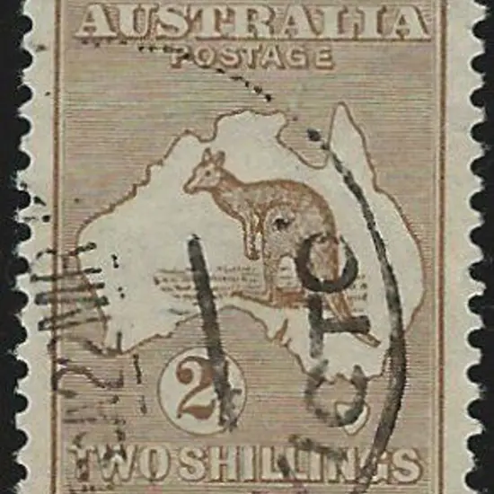 1915 2nd wmk 2/- brown F/U with neat part Victoria ...