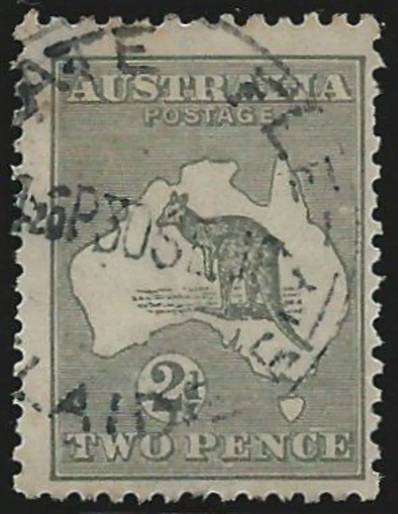 1915-28 3rd wmk 2d grey Die IIA with inverted ... Image 1++