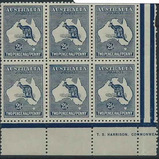 1915-28 3rd wmk 2½d indigo Harrison left pane ...