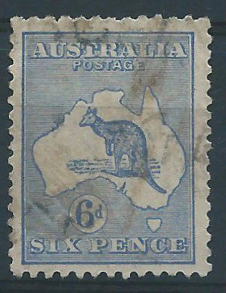1915-28 3rd wmk 6d ultramarine with inverted wmk. ... Image 1++