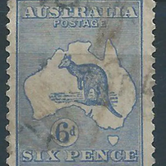 1915-28 3rd wmk 6d ultramarine with inverted wmk. ...