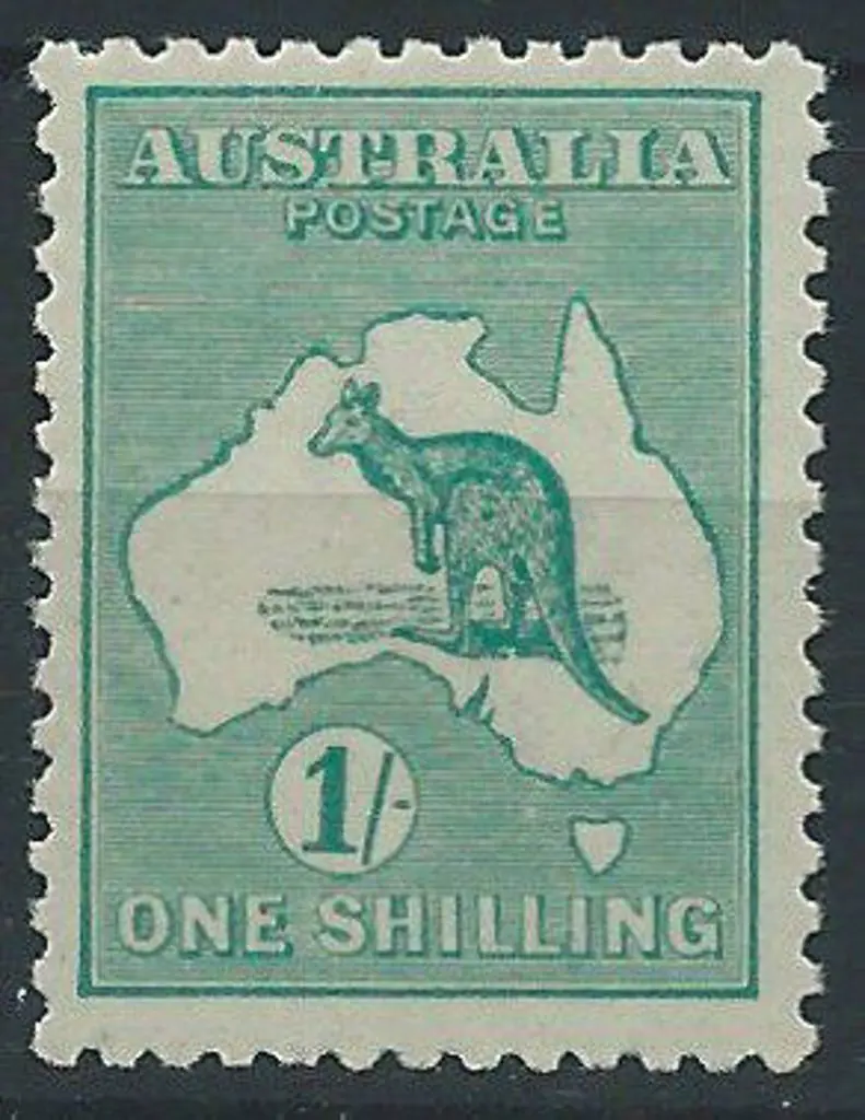 1915-28 3rd wmk 1/- bright blue green Die IIB. ... Image 1++