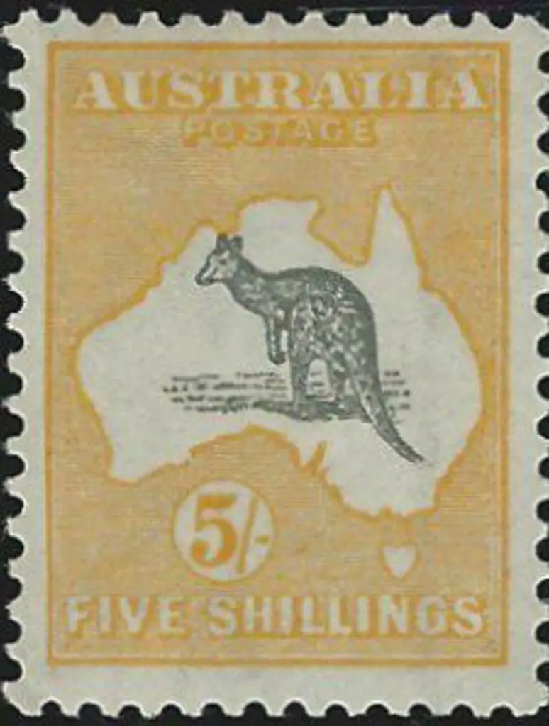 1915-28 3rd wmk 5/- grey black & chrome. Fine MLH ... Image 1++