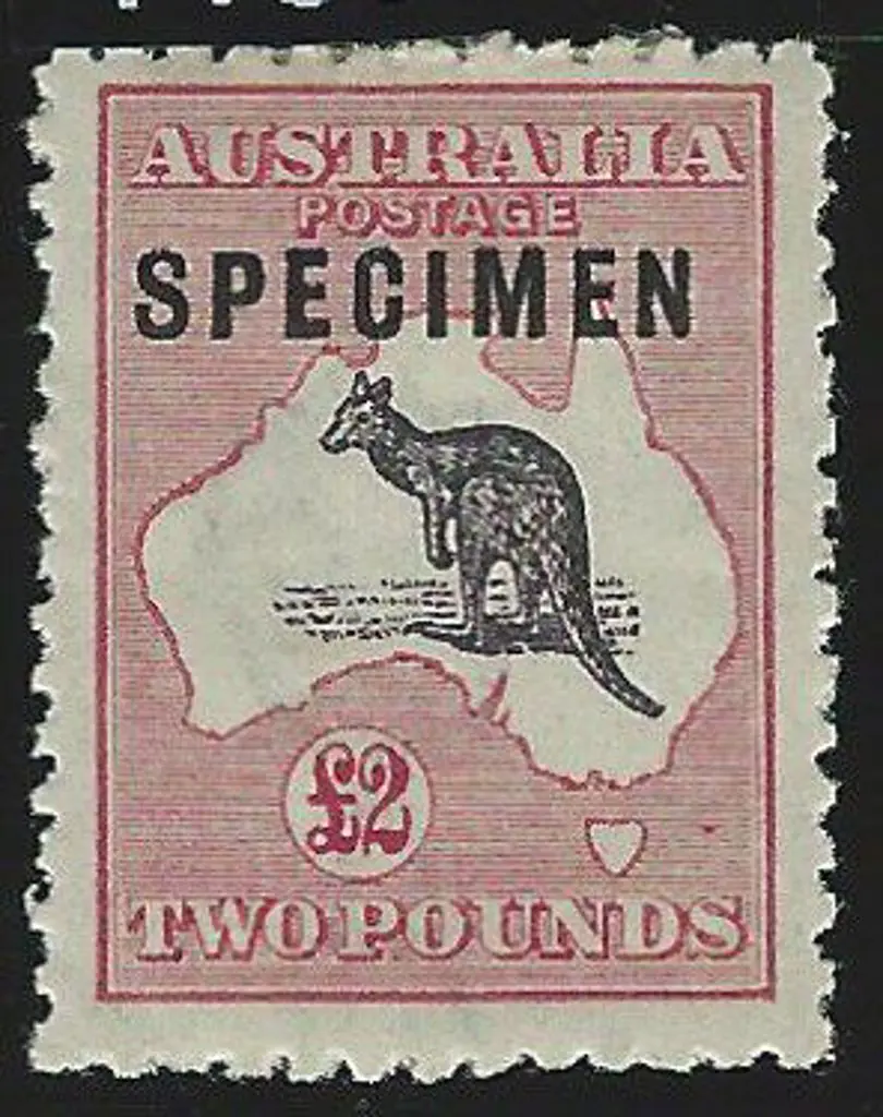 1915-28 3rd wmk £2 purple black & rose ovptd ... Image 1++