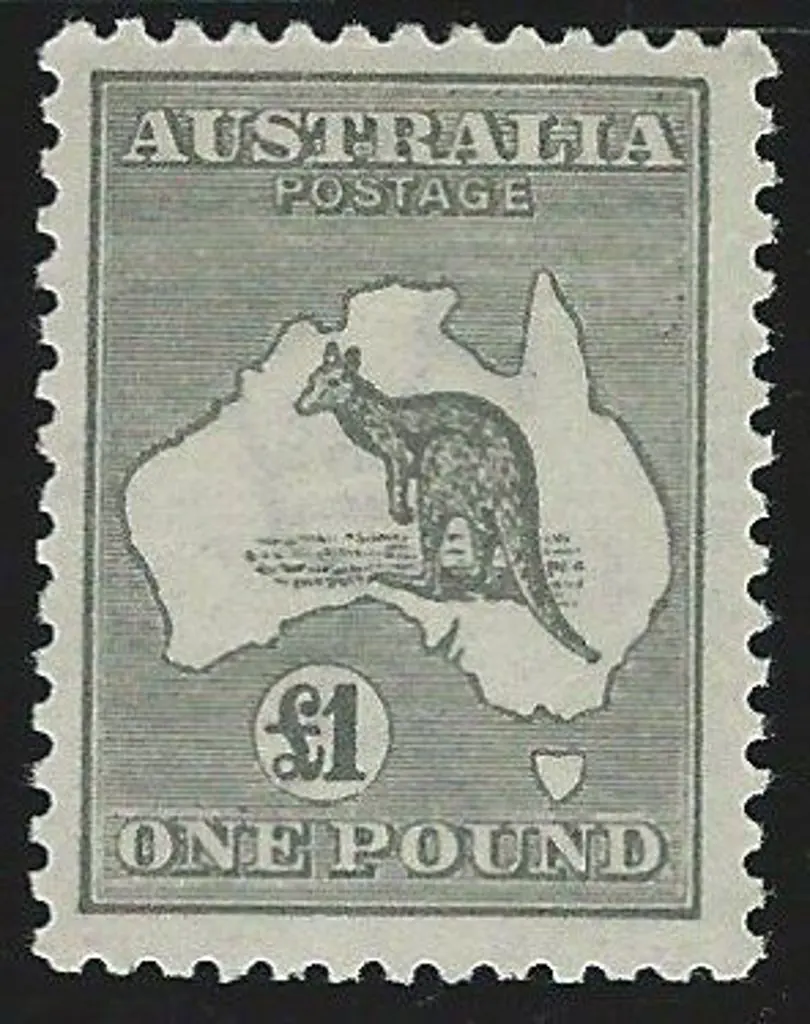 1923-24 New colours £1 grey. Fresh MLH & well ... Image 1++