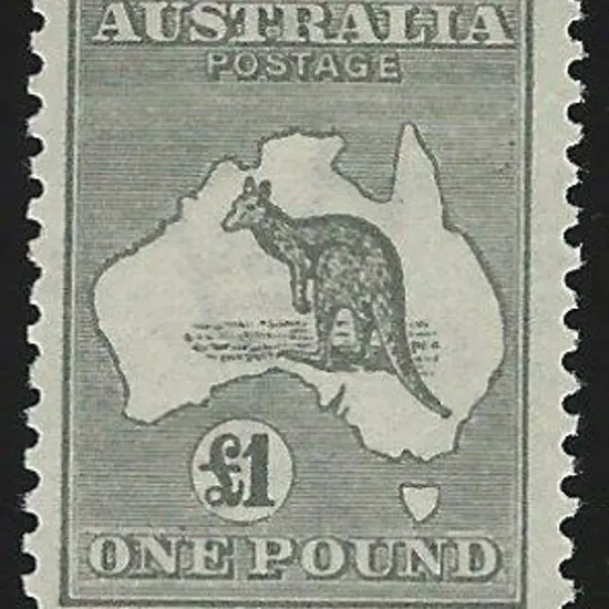 1923-24 New colours £1 grey. Fresh MLH & well ...